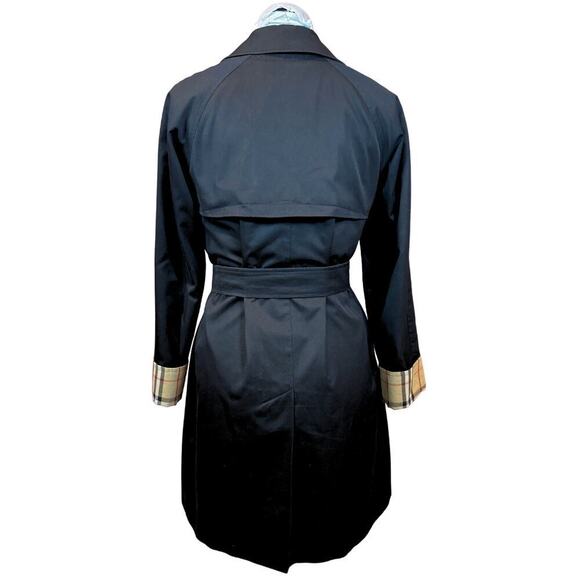 Burberry Trench Coat Black House Check Classic Plaid Winter Lining Jacket US 2 - Picture 7 of 16